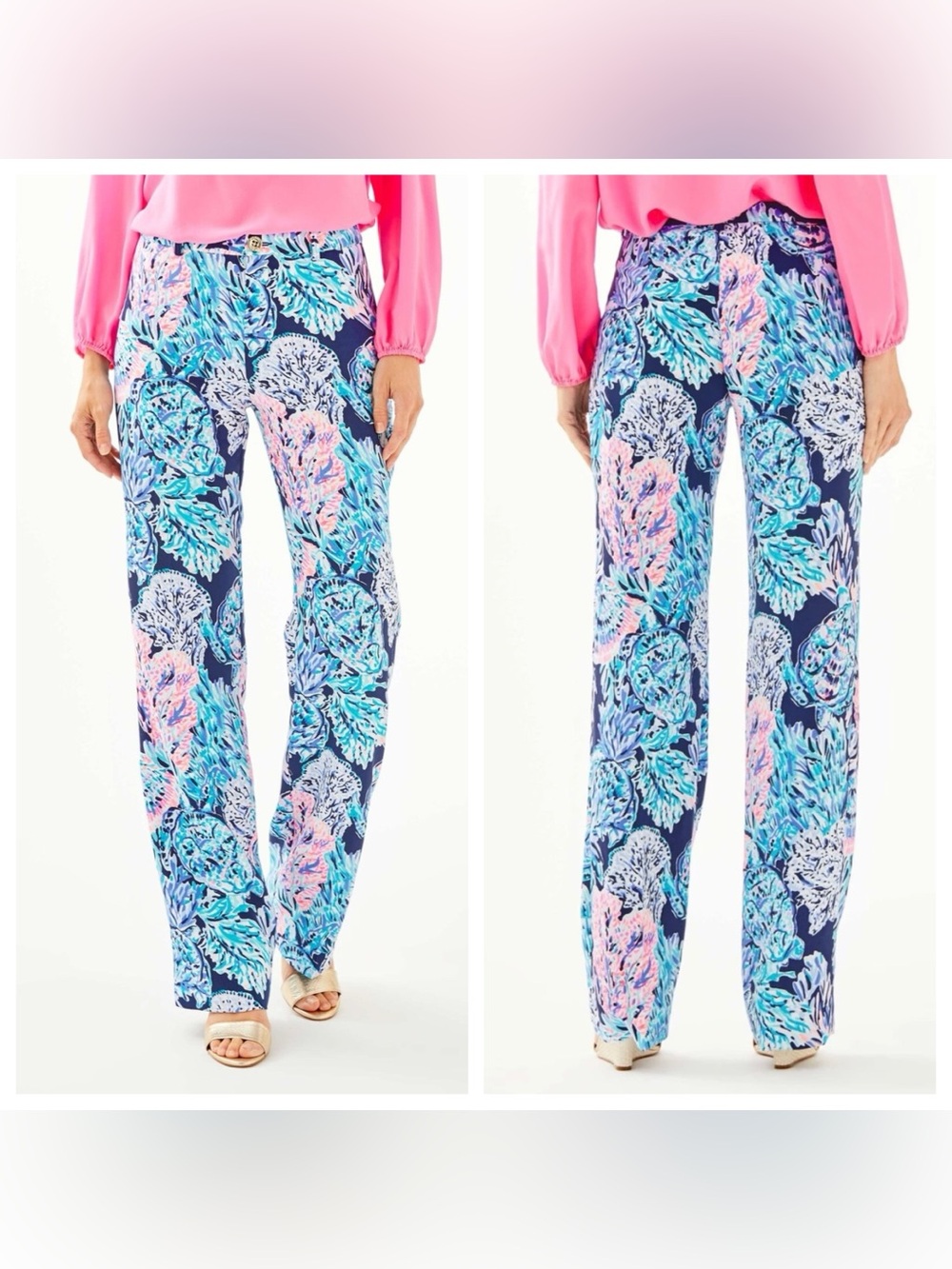 Lilly Pulitzer Malorie High Rise Stretch Trouser Pant Size 4